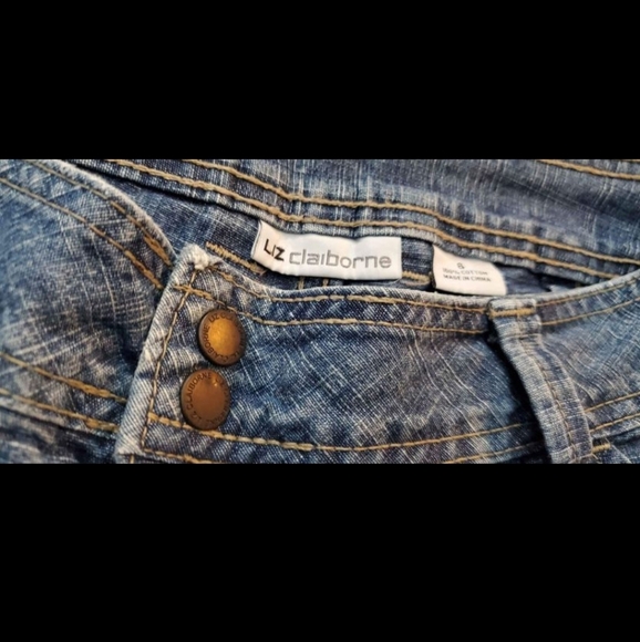 Liz Claiborne 100% Cotton Jeans Pants 5 Pockets Size 6 - Picture 2 of 7